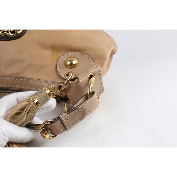 GUCCI Babouska Hysteria Beige Leather Hobo Bag - Picture 12 of 16